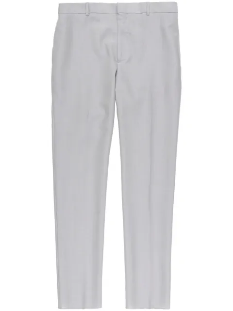 Alexander McQueen tapered cotton trousers Blue 734234QUU42