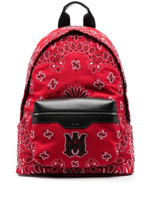AMIRI bandanna-embroidered backpack Red AW22MAB003