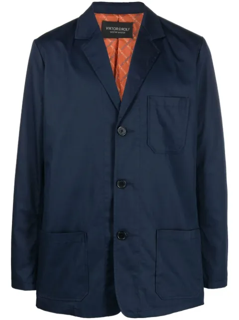Viktor & Rolf notched-lapels single-breasted blazer Blue MO029