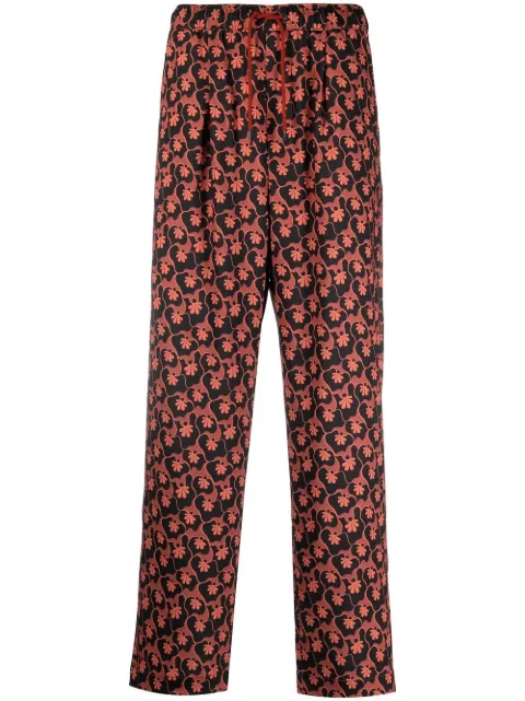 Viktor & Rolf all-over floral-print trousers Orange MB072