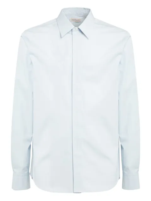 Alexander McQueen concealed placket shirt Blue 726973QUN66
