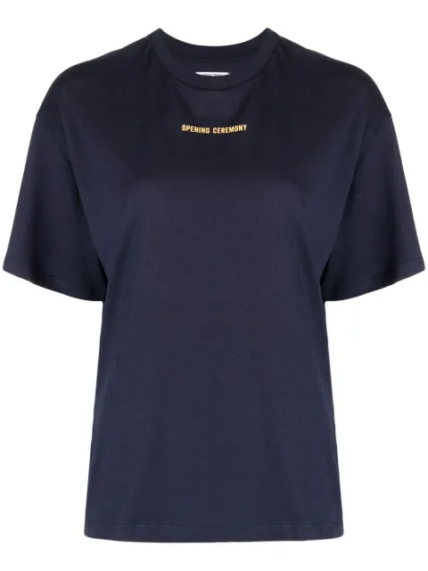 Opening Ceremony Good Vibes print T-shirt Blue YWAA010F22JER005
