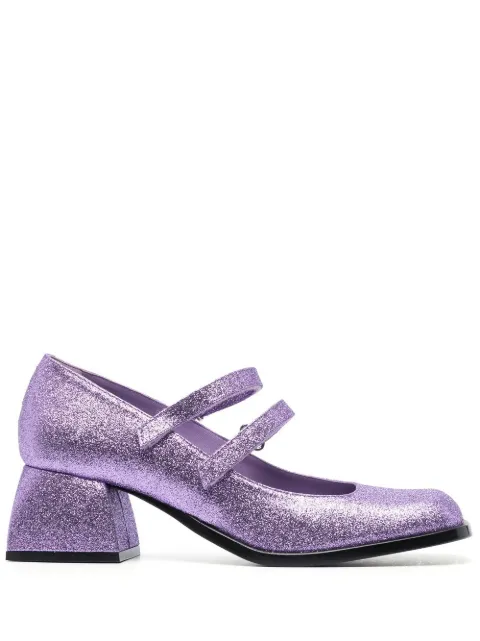 Nodaleto Bacara 55mm glitter mary-jane shoes Purple NO1179117