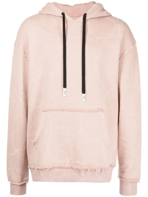 Haculla Laser drawstring hoodie Pink HA02BCKH06
