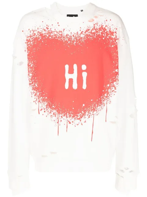 Haculla Hi Bye cut-out sweatshirt White HA02BCK02