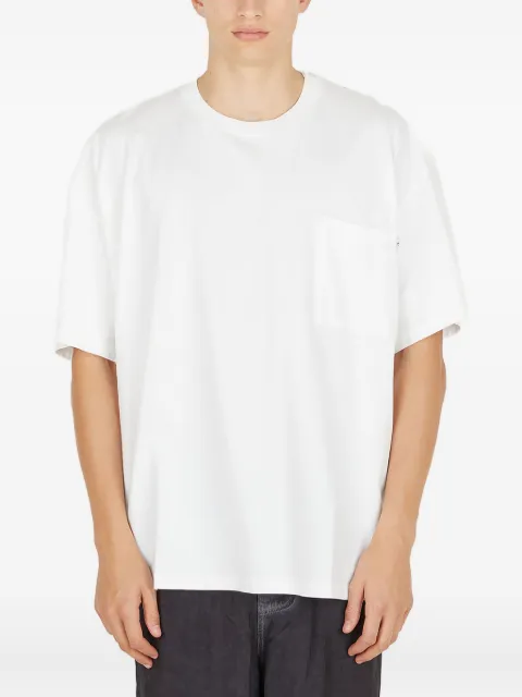 The Salvages shoulder snap-button T-shirt White AW221021WHT