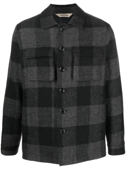 ASPESI check-pattern shirt jacket Grey ACG88F805