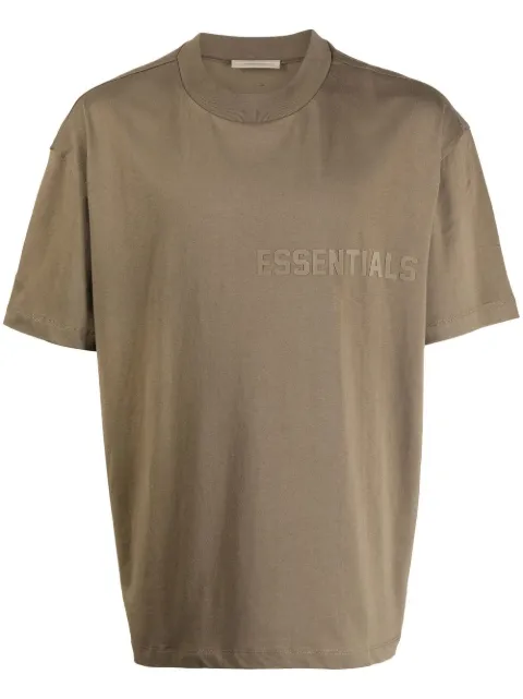 FEAR OF GOD ESSENTIALS logo-appliqué crew-neck T-shirt Green 125SU222004F