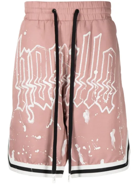 Haculla paint splatter basketball shorts Pink HA02BCBS02