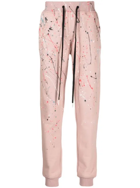 Haculla paint-splatter track pants Pink HA02BCKB02