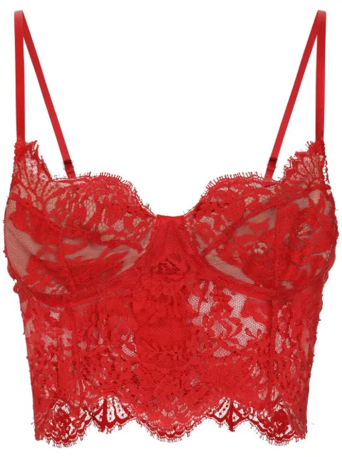 Dolce & Gabbana lace corset top Red O7C41TONL36