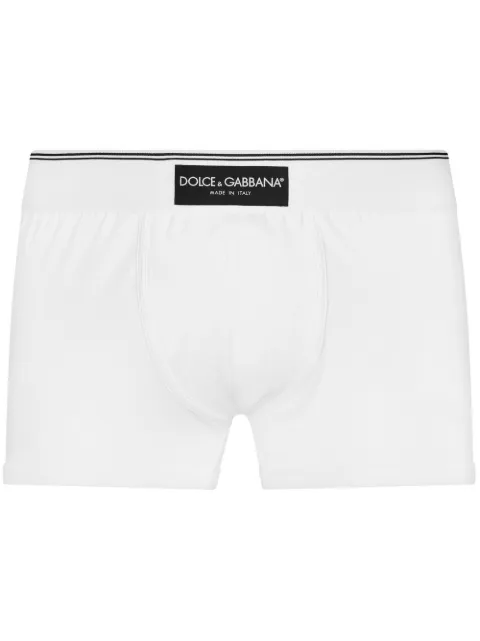 Dolce & Gabbana logo-patch boxer briefs White M4E67JOUAIG