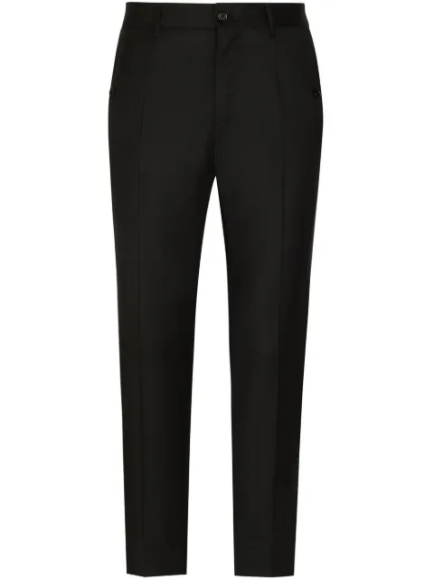 Dolce & Gabbana logo-trim tailored trousers Black GVRHETFUBFA
