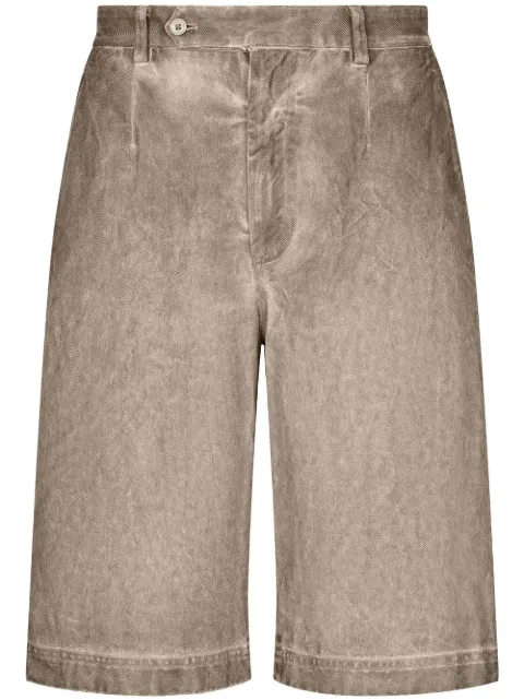 Dolce & Gabbana garment-dyed cotton shorts Grey GVO7HTG8IO7