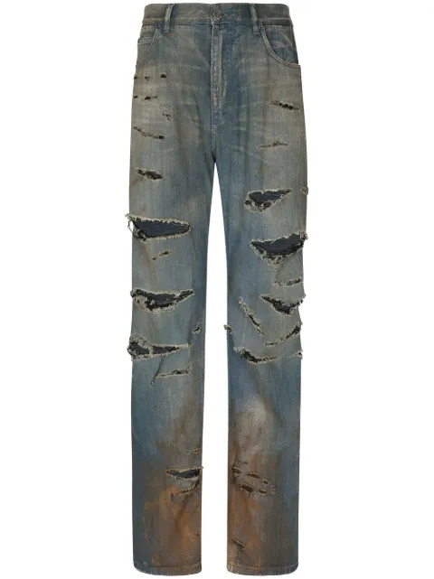Dolce & Gabbana ripped-detail distressed jeans Blue GV1MXDG8IA7