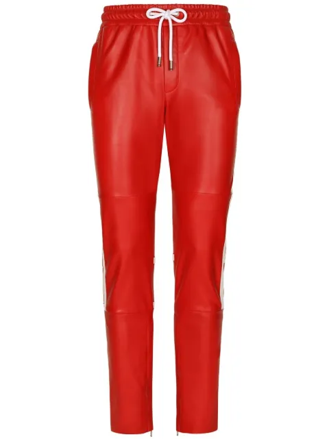 Dolce & Gabbana stripe-detail elasticated-waistband trousers Red GV0YELHULMN