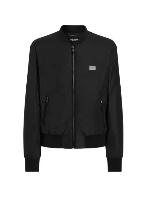Dolce & Gabbana logo-tag track jacket Black G9ABPTG7F2J