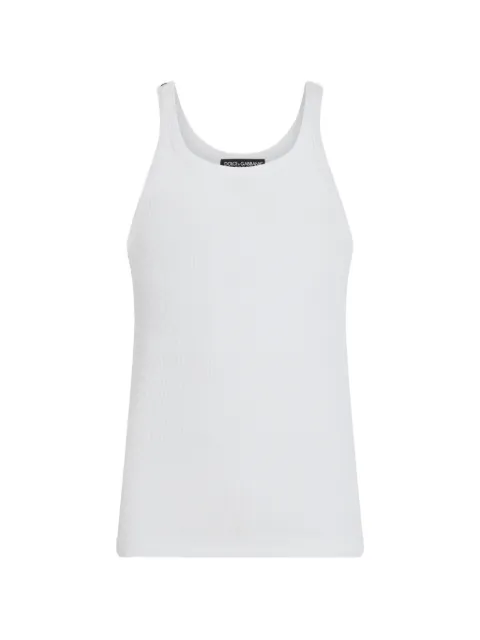 Dolce & Gabbana ribbed sleeveless top White G8PA8TFU7AV