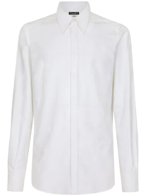 Dolce & Gabbana Martini-fit jacquard shirt White G5JL8TFJ5GU