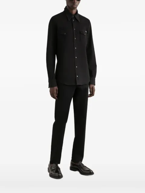 Dolce & Gabbana coated denim shirt Black G5JC8DG8GW6
