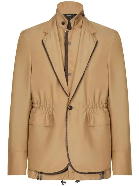 Dolce & Gabbana Deconstructed layered blazer Neutrals G2RS6TFUM1N