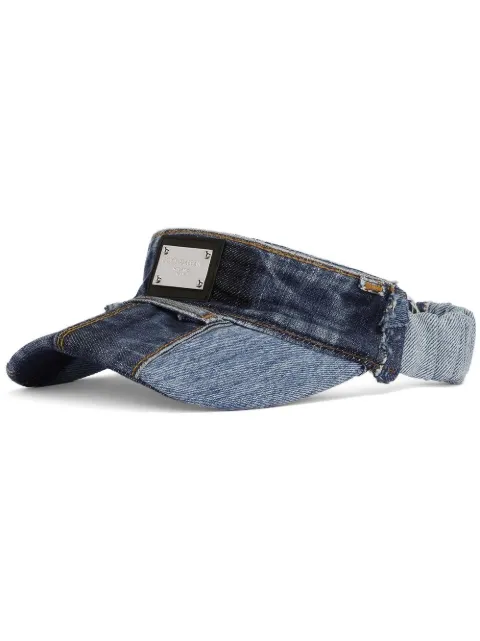 Dolce & Gabbana patchwork-detail denim visor Blue FH580DGDBEJ
