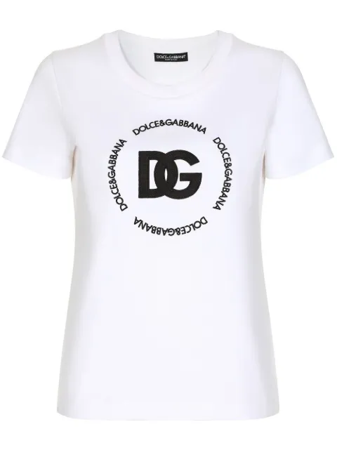 Dolce & Gabbana Interlock DG-logo T-shirt White F8T00ZHU7H8