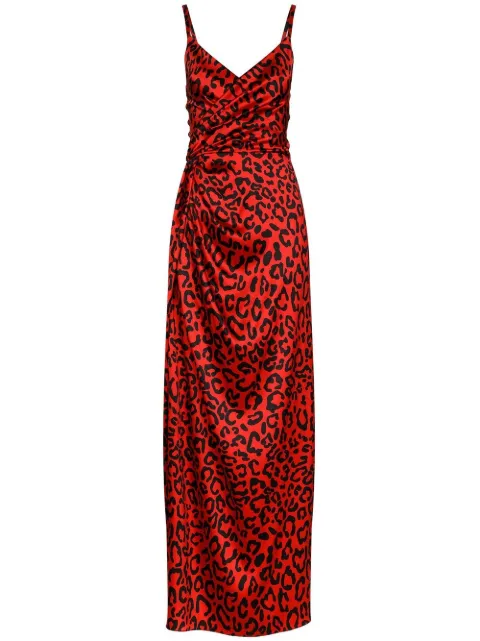 Dolce & Gabbana leopard-print maxi dress Red F6AVYTFSA4X