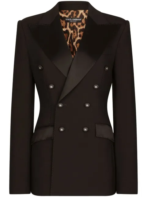 Dolce & Gabbana satin tuxedo jacket Black F29OETGDBA8