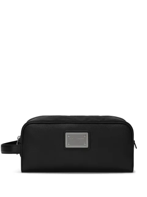 Dolce & Gabbana leather toiletry bag Black BT0989AD447