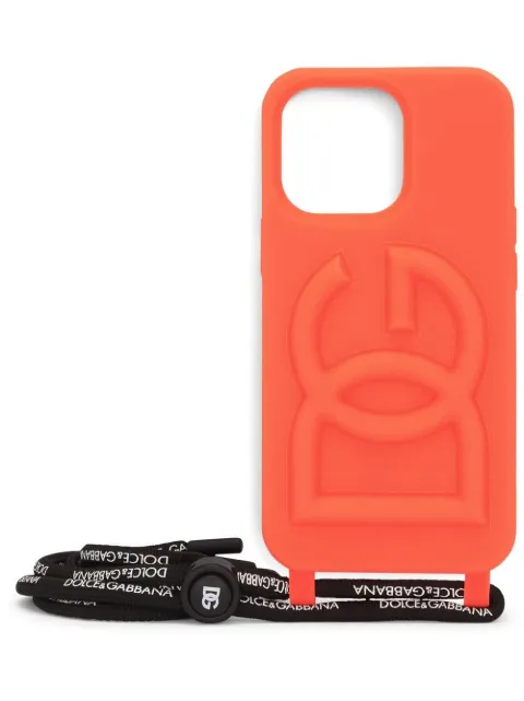 Dolce & Gabbana logo-embossed iPhone 13 Pro case Orange BP3231AG816