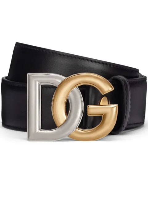 Dolce & Gabbana DG-logo leather belt Black BC4772AG251