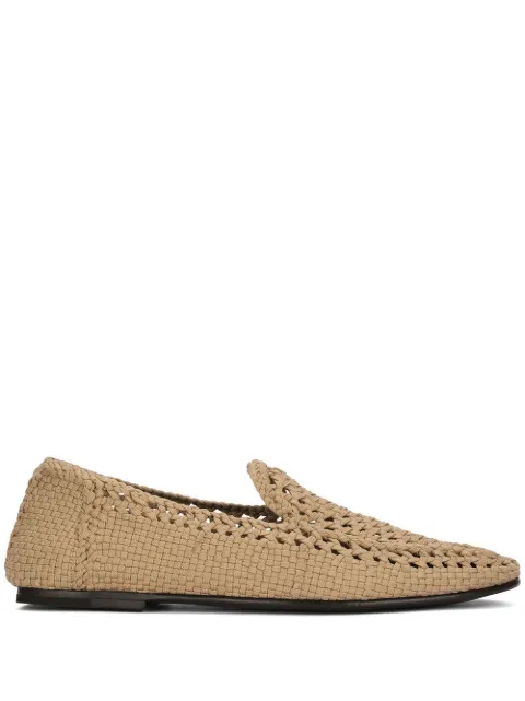 Dolce & Gabbana woven leather slippers Neutrals A50523AJ183