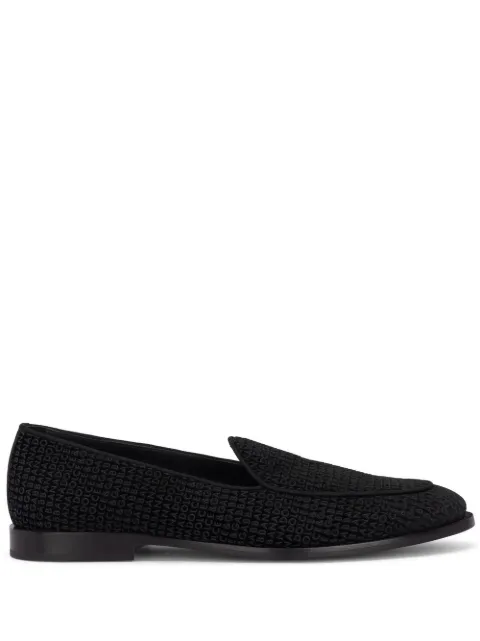 Dolce & Gabbana classic velvet slippers Black A50508AG291