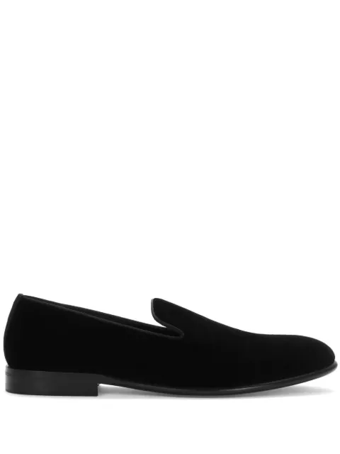 Dolce & Gabbana classic velvet slippers Black A50491A6808