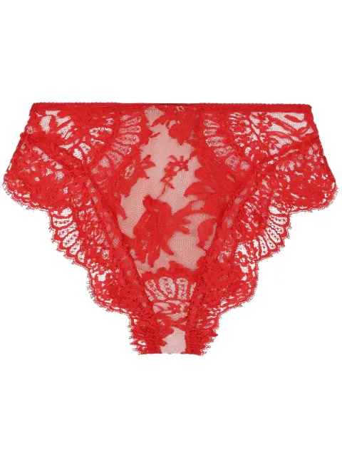 Dolce & Gabbana high-waisted lace briefs Red O2D53TONL36