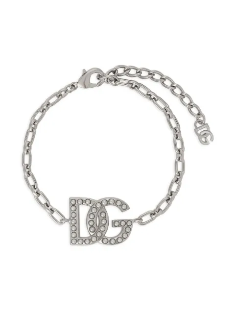 Dolce & Gabbana DG-logo chain-link bracelet Silver WBP1L1W1111