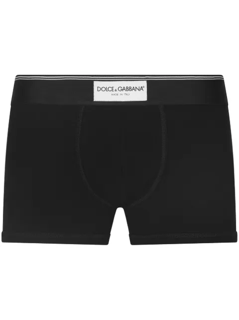 Dolce & Gabbana logo-patch boxers Black M4E67JOUAIG