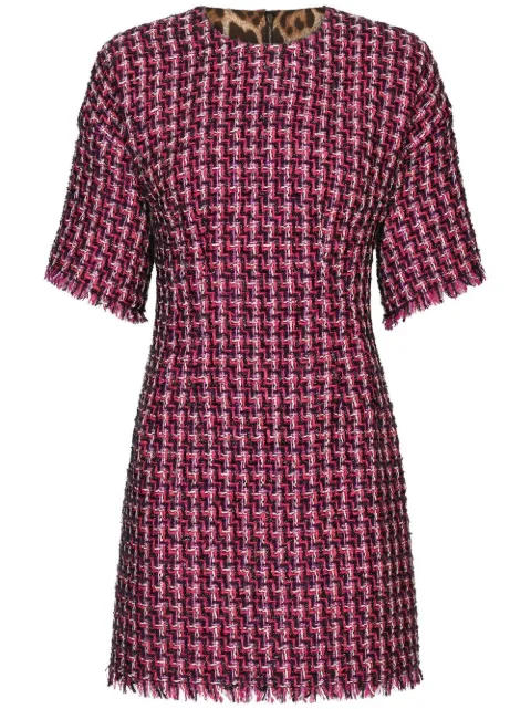 Dolce & Gabbana tweed short-sleeve minidress Pink I6DQ2WFMMHR