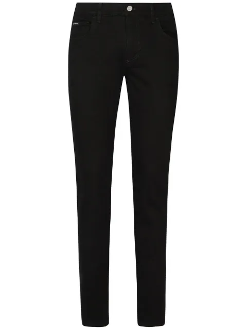 Dolce & Gabbana logo-appliqué skinny jeans Black GY07LDG8HD1