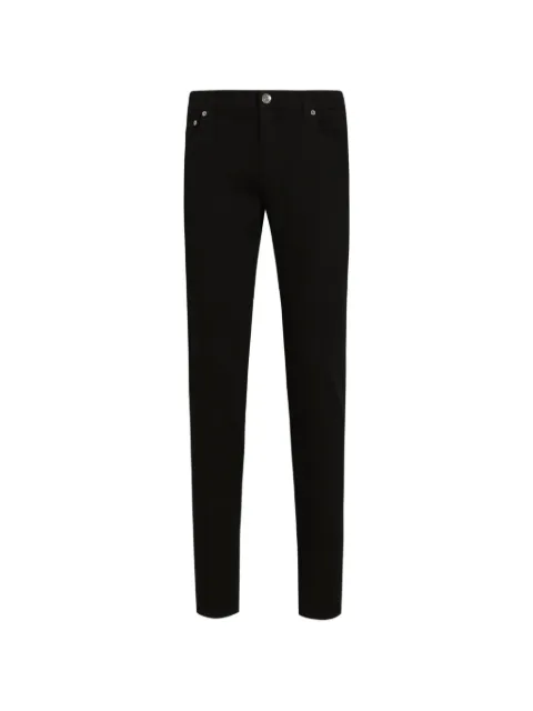 Dolce & Gabbana logo-appliqué skinny jeans Black GY07LDG8GW6