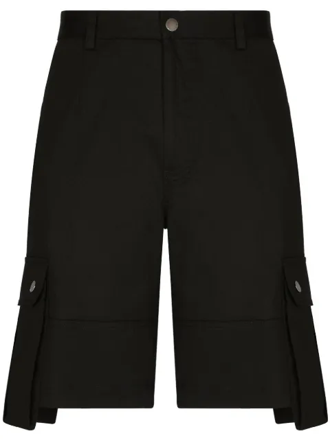 Dolce & Gabbana knee-length cotton Bermuda shorts Black GVQOHTFUFL8
