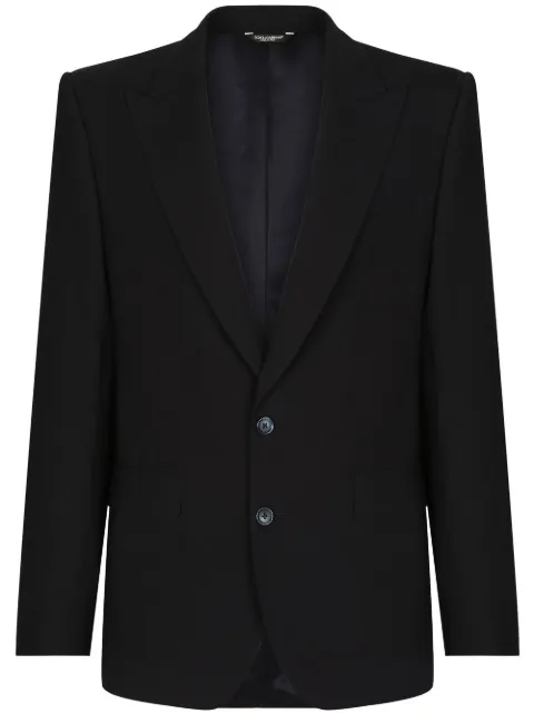 Dolce & Gabbana Sicilia-fit single-breasted suit Black GKPQMTFUBF2