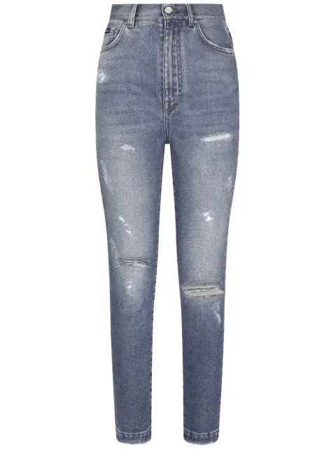 Dolce & Gabbana Grace distressed skinny jeans Blue FTCAHDG8HS1