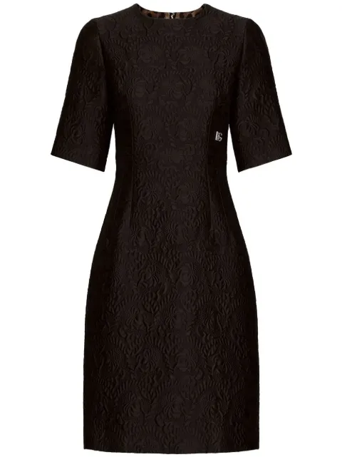 Dolce & Gabbana floral-jacquard midi dress Black F6ARLTHJMOK