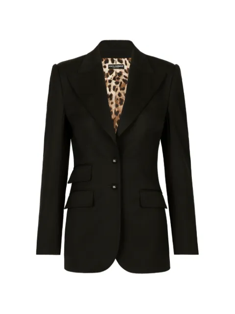 Dolce & Gabbana Turlington gabardine single-breasted blazer Black F29Z8TFUBF0