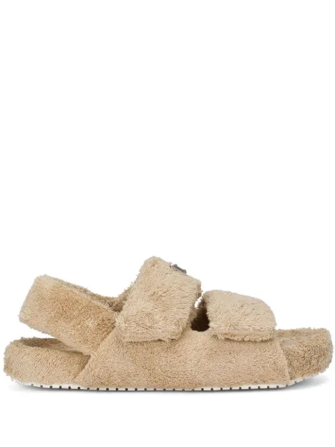 Dolce & Gabbana faux-fur sandals Neutrals CS2181AJ210
