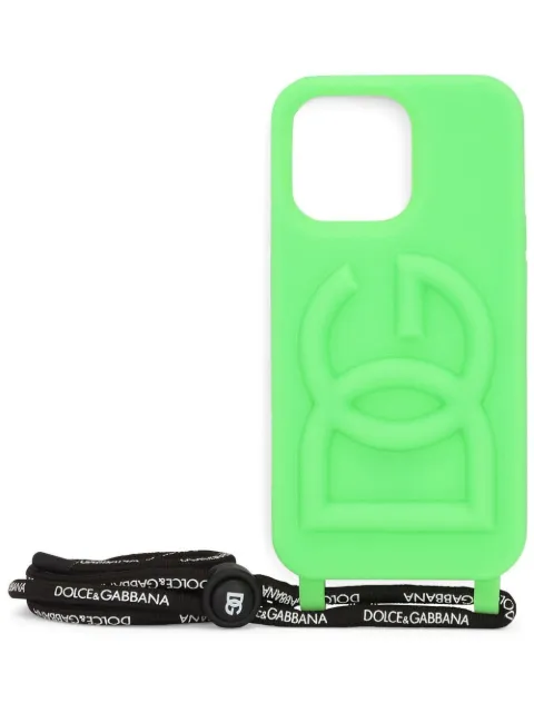 Dolce & Gabbana logo-embossed iPhone 13 Pro case Green BP3231AG816