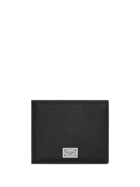 Dolce & Gabbana logo-tag leather bifold wallet Black BP3102AG219