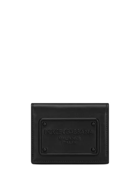 Dolce & Gabbana logo-tag leather bi-fold wallet Black BP1643AG218
